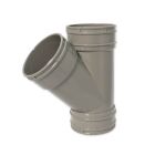 Solvent 135 Deg Double Socket Branch 110mm - Olive Grey