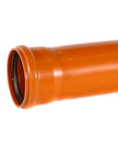 110mm x 3m (£9.79) Single Socket Underground Drainage Pipe 