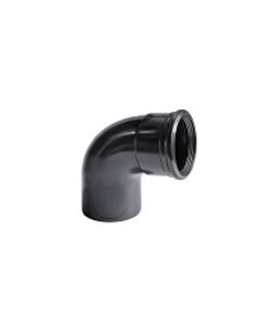 110mm 90” Single Socket Bend – Black