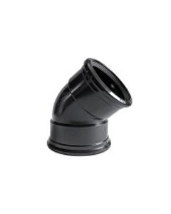 110mm 45” Double Socket Bend – Black