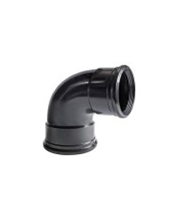 110mm 90” Double Socket Bend – Black