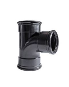 110mm 90” Triple Socket Junction – Black