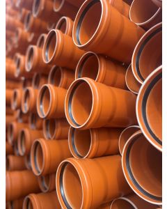 3m Underground Drainage Pipe (£9.13 Each) Single Socket 110mm x 600 Lengths