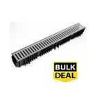Standard Drain Channel (£8.99) x 1m With Galvanised Grate x 96 