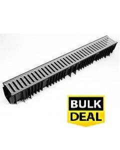 Standard Drain Channel (£8.99) x 1m With Galvanised Grate x 96 